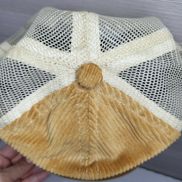 Vtg George Killians Irish Red Beer Corduroy Mesh Snapback Trucker Hat Imperial - Picture 4 of 12